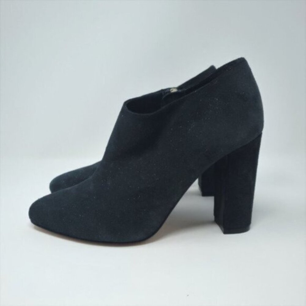 JEAN-MICHEL CAZABAT Black Zippered Sparkly Leather Booties Size EU 36